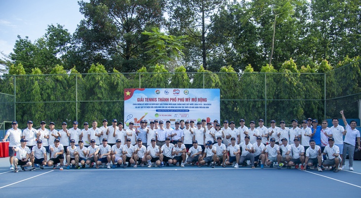 Giải Tennis thành phố Phú Mỹ mở rộng chào mừng 50 năm Giải phóng miền Nam